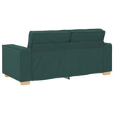 Canapé 2 places Vert foncé 140 cm Tissu