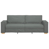 Canapé 3 places Gris foncé 180 cm Tissu