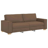 Sofa 3 places avec coussin Marron 220 x 78 x 84 cm tissu