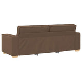 Sofa 3 places avec coussin Marron 220 x 78 x 84 cm tissu