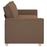 Sofa 3 places avec coussin Marron 220 x 78 x 84 cm tissu
