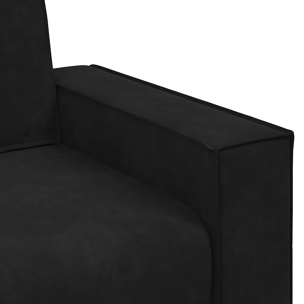 Fauteuil noir 60 cm velours