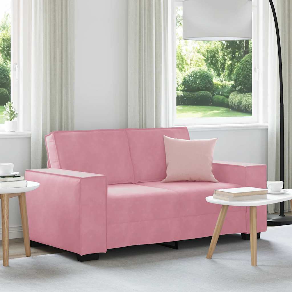Canapé à 2 places Rose 120 cm Velours
