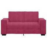 Canapé à 2 places Rouge bordeaux 120 cm Velours