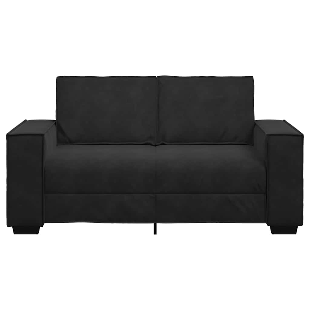 Canapé à 2 places Noir 120 cm Velours