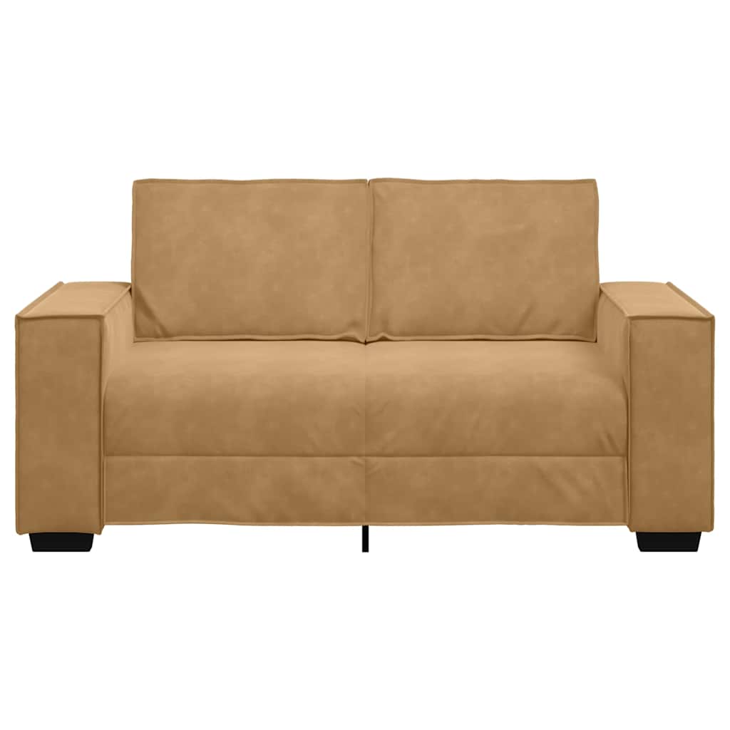 Canapé à 2 places Marron 120 cm Velours