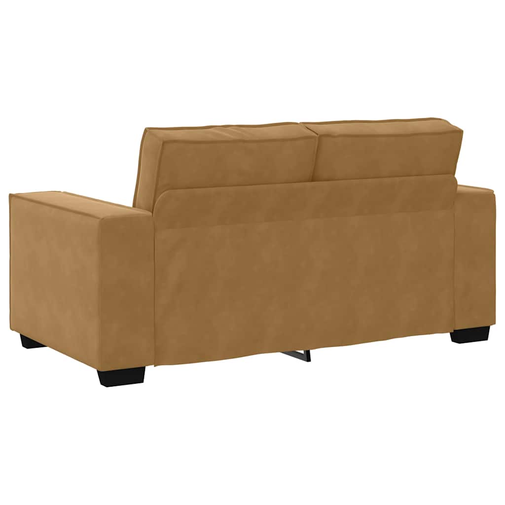 Canapé à 2 places Marron 120 cm Velours
