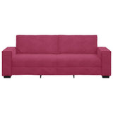 Canapé à 3 places Rouge bordeaux 180 cm Velours