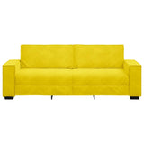 Canapé à 3 places Jaune 180 cm Velours