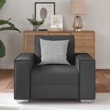 Fauteuil canapé Gris 99 x 78 x 84 cm Cuir artificiel