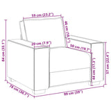 Fauteuil canapé Gris 99 x 78 x 84 cm Cuir artificiel