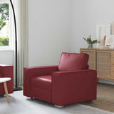 Fauteuil canapé Rouge bordeaux 99 x 78 x 84 cm Cuir artificiel