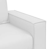 Canapé Loveseat 140 cm avec coussin Blanc Faux cuir