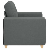 Fauteuil Gris foncé 60 cm Tissu