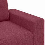Sofa 3 places avec coussin Rouge bordeaux tissu