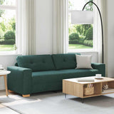 Canapé deux places avec coussin Vert foncé tissu