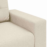 Canapé avec coussin avec oreiller Beige 220 x 78 x 84 cm Lin