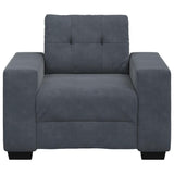 Fauteuil gris foncé 60 cm velours