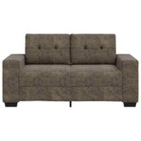 Canapé deux places avec coussin Gris foncé Faux cuir