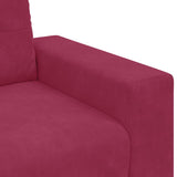 Sofa 3 places avec coussin Rouge bordeaux Velours