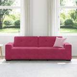 Sofa 3 places avec coussin Rouge bordeaux Velours