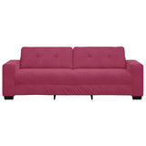 Sofa 3 places avec coussin Rouge bordeaux Velours