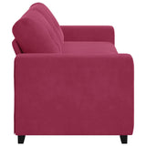 Sofa 3 places avec coussin Rouge bordeaux Velours