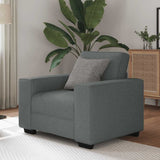 Fauteuil gris foncé 60 cm tissu