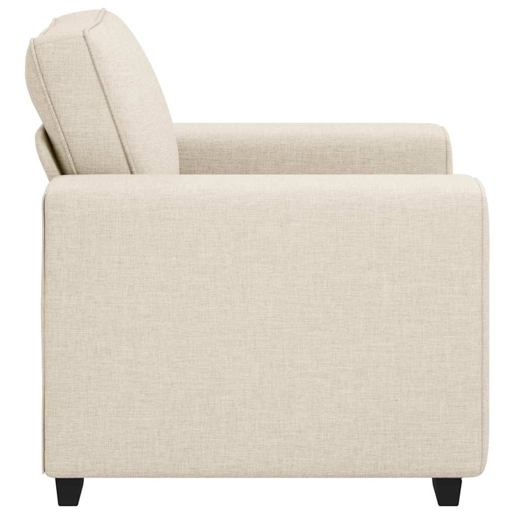 Canapé avec coussin avec oreiller Beige 100 x 77 x 82 cm Lin
