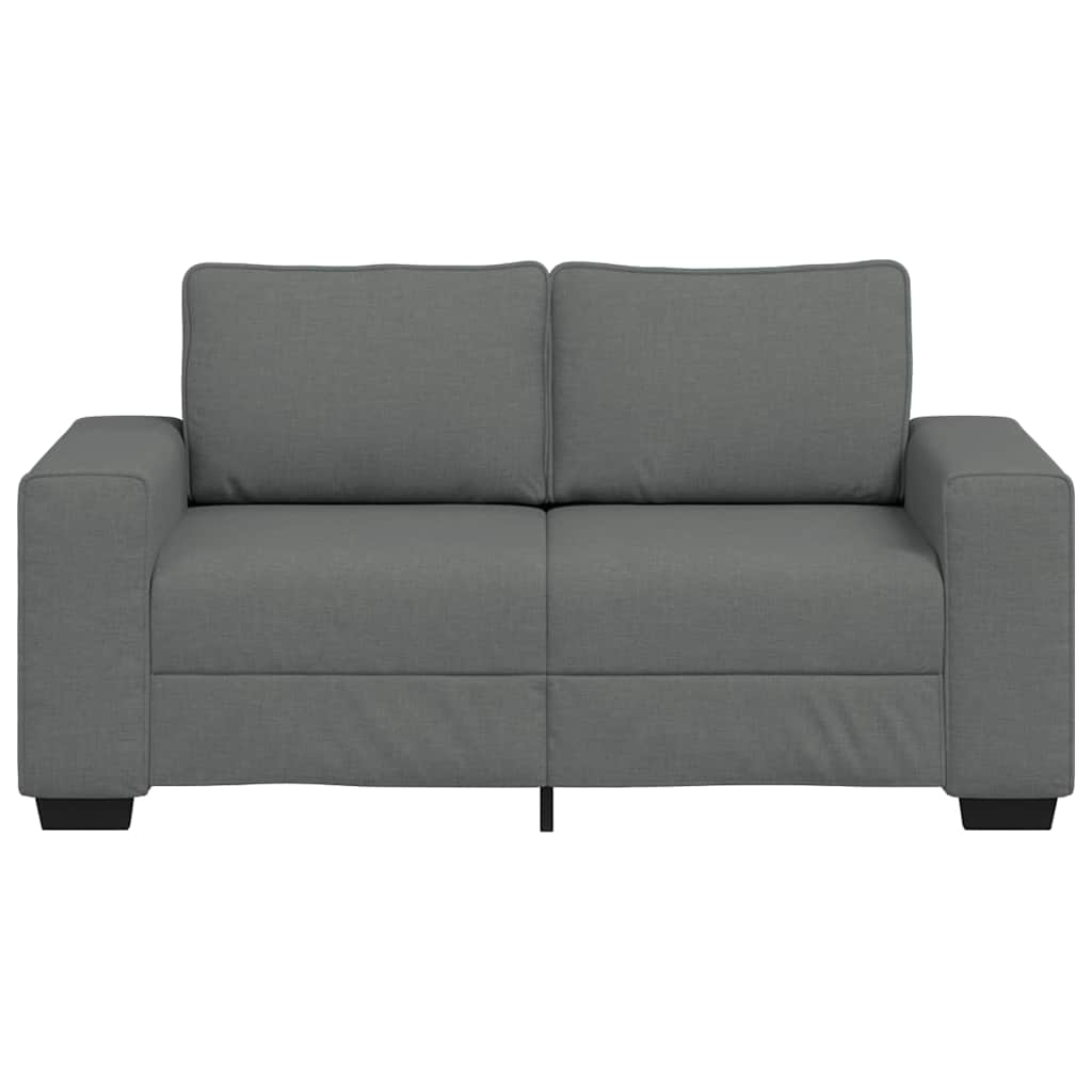 Canapé à 2 places gris foncé 120 cm tissu