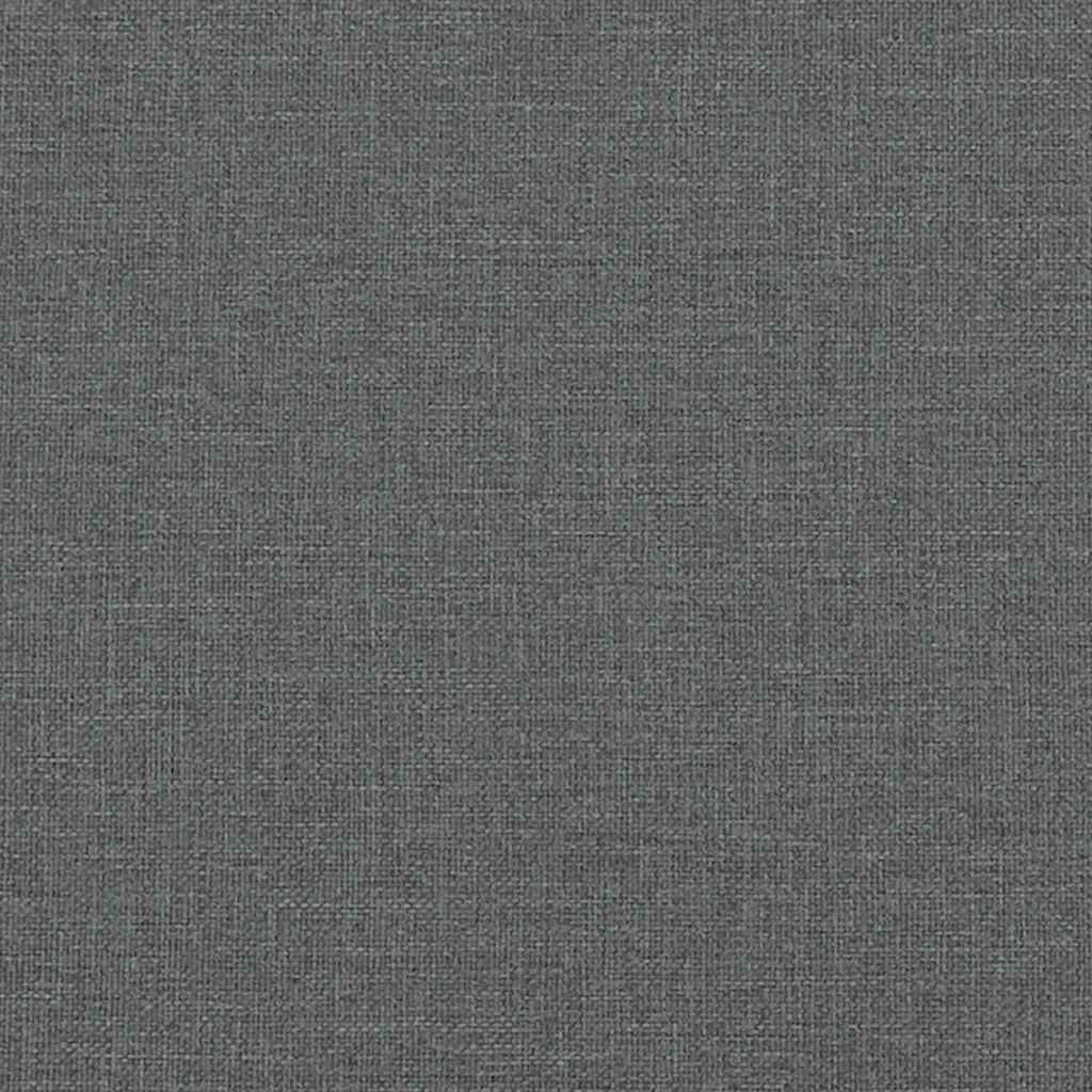 Canapé à 2 places gris foncé 120 cm tissu