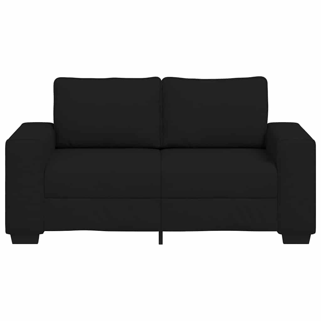 Canapé à 2 places noir 120 cm tissu