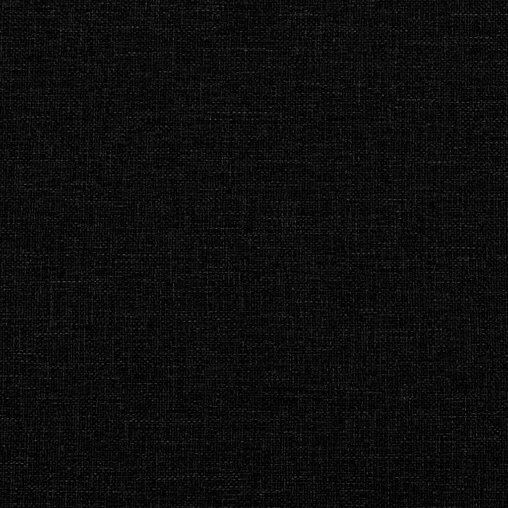 Canapé à 2 places noir 120 cm tissu