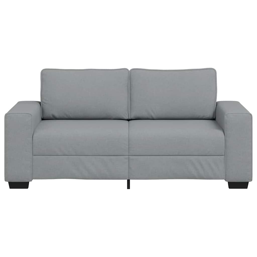 Canapé à 2 places gris clair 140 cm tissu