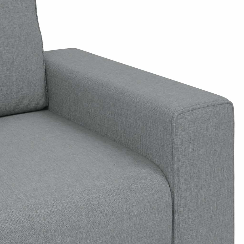 Canapé à 2 places gris clair 140 cm tissu