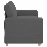 Canapé causeuse gris foncé 140 cm tissu velours côtelé