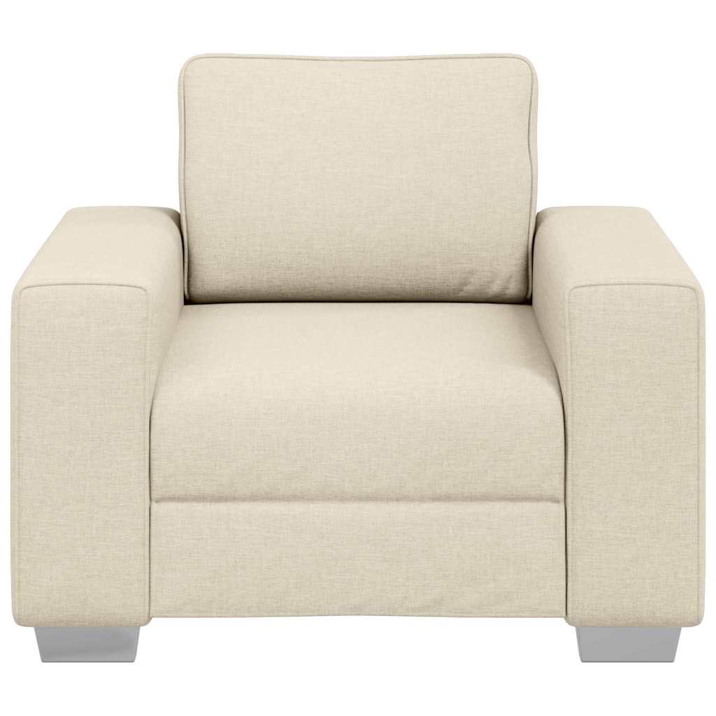 Canapé avec coussin avec oreiller Beige 100 x 77 x 82 cm Lin