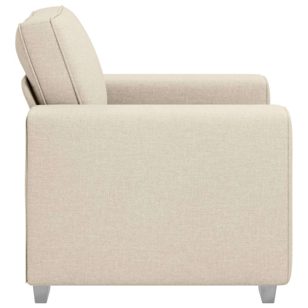 Canapé avec coussin avec oreiller Beige 100 x 77 x 82 cm Lin