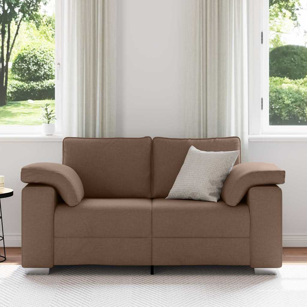 Canapé avec coussin Marron 160 x 77 x 82 cm tissu