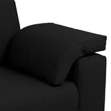 Canapé avec coussin Noir 180 x 77 x 82 cm tissu
