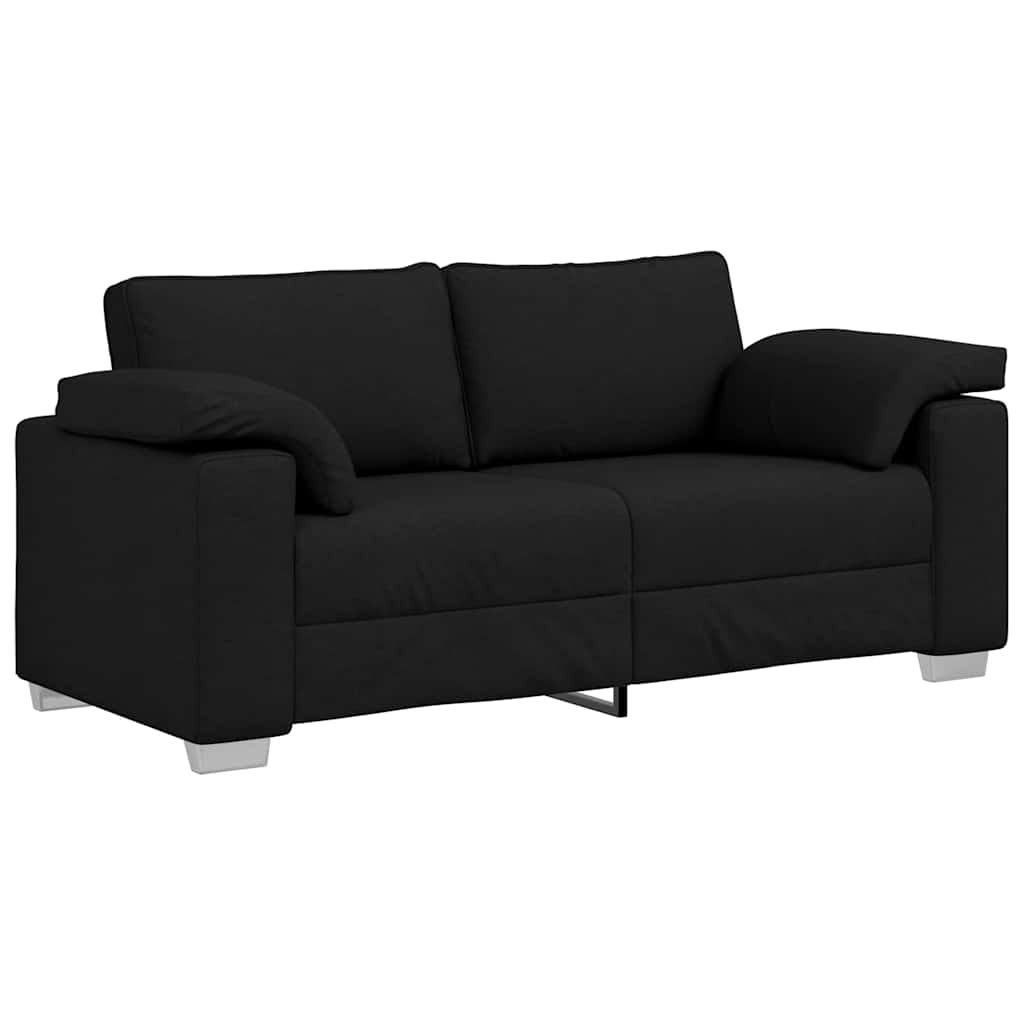 Canapé avec coussin Noir 180 x 77 x 82 cm tissu