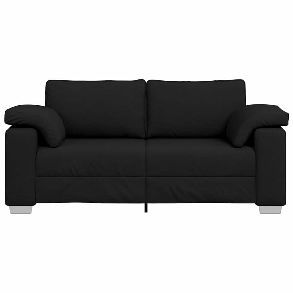 Canapé avec coussin Noir 180 x 77 x 82 cm tissu
