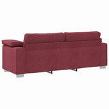 Canapé avec coussin Rouge bordeaux 219 x 77 x 82 cm tissu