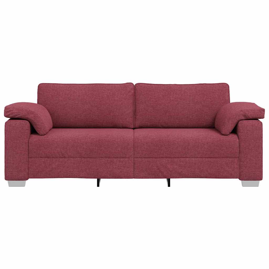 Canapé avec coussin Rouge bordeaux 219 x 77 x 82 cm tissu