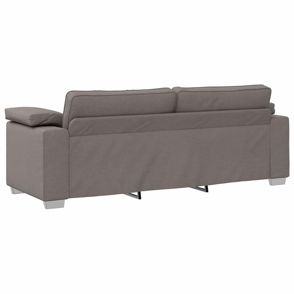 Canapé avec coussin Taupe 219 x 77 x 82 cm tissu