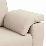 Canapé avec coussin avec oreiller Beige 219 x 77 x 82 cm Lin