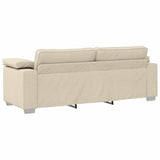 Canapé avec coussin avec oreiller Beige 219 x 77 x 82 cm Lin