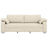 Canapé avec coussin avec oreiller Beige 219 x 77 x 82 cm Lin
