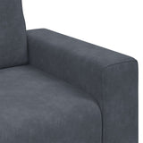 Fauteuil gris foncé 60 cm velours