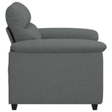 Fauteuil gris foncé 60 cm tissu